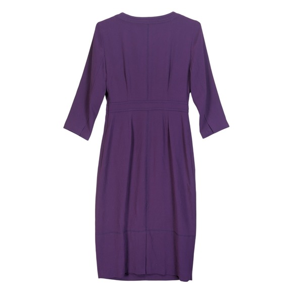 NWT Boden Addie Dress Midi Purple Belted Minamilist Classic Chic Career Womens 6 - Picture 3 of 8